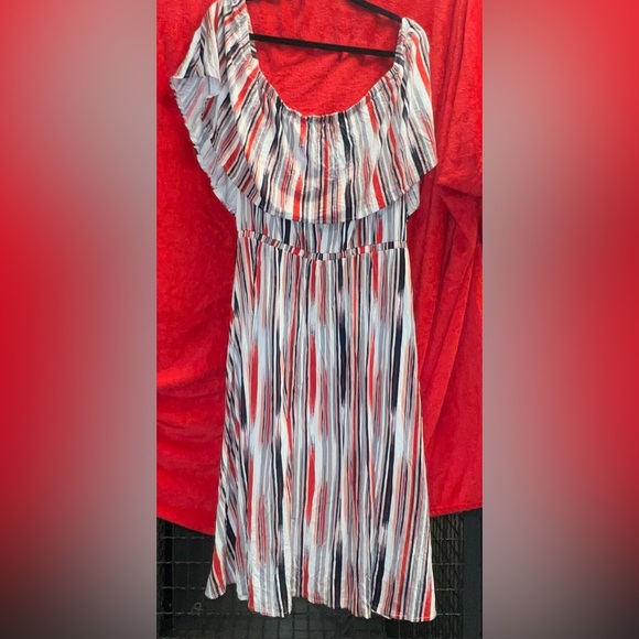Sofia Jeans by Sofia Vergara Striped Button-Down Dress - 2X - Picture 3 of 4